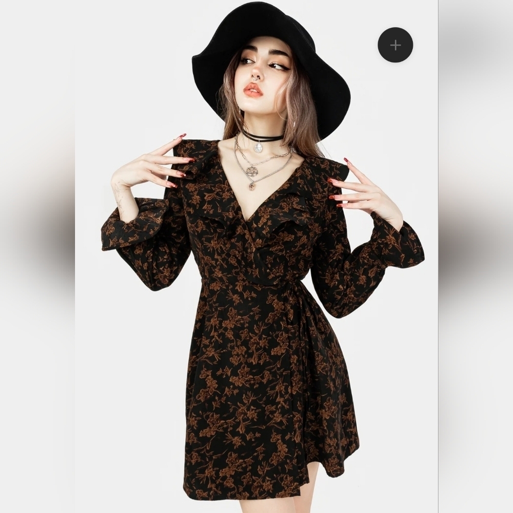 Disturbia Monestra Frill Wrap Mini Dress, BNWT, Size 2